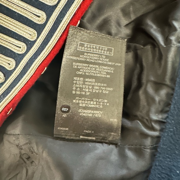 Burberry Military Jacket Navy Blue Red ( A must have staple ) - Picture 12 of 12